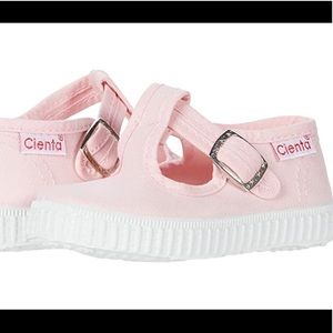 Cienta 22 6 Pink T Strap Mary Jane Snap Sneaker Tennis Shoe